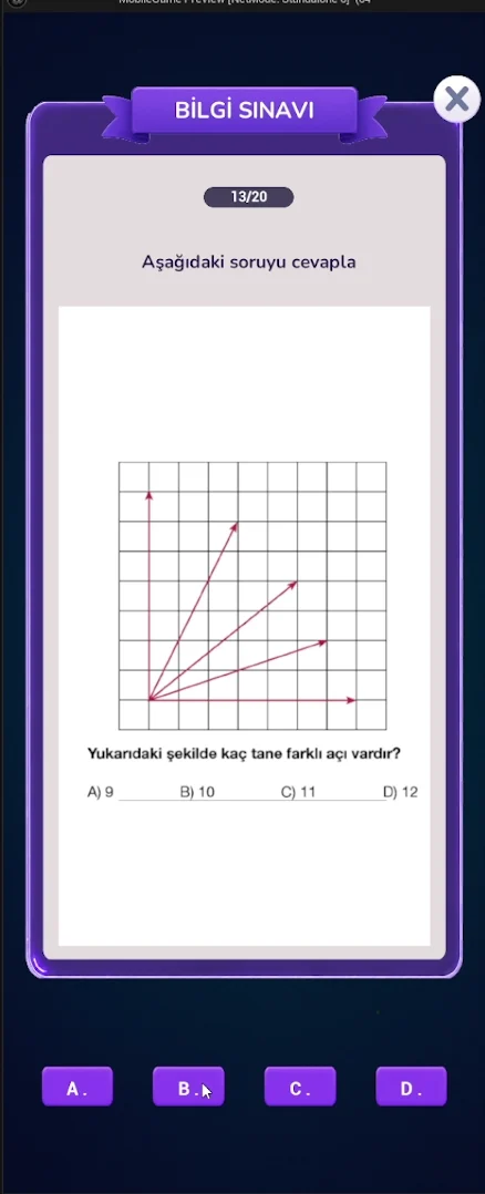 EduBudy Akademi’de gerçek geometri sorusu ve cevap seçenekleri