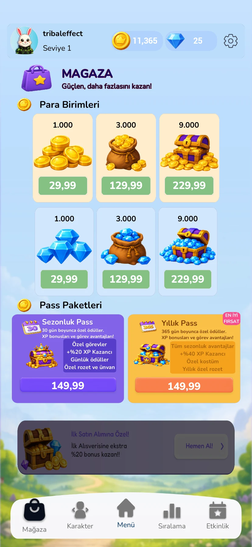 EduBudy oyun içi mağaza ekranı